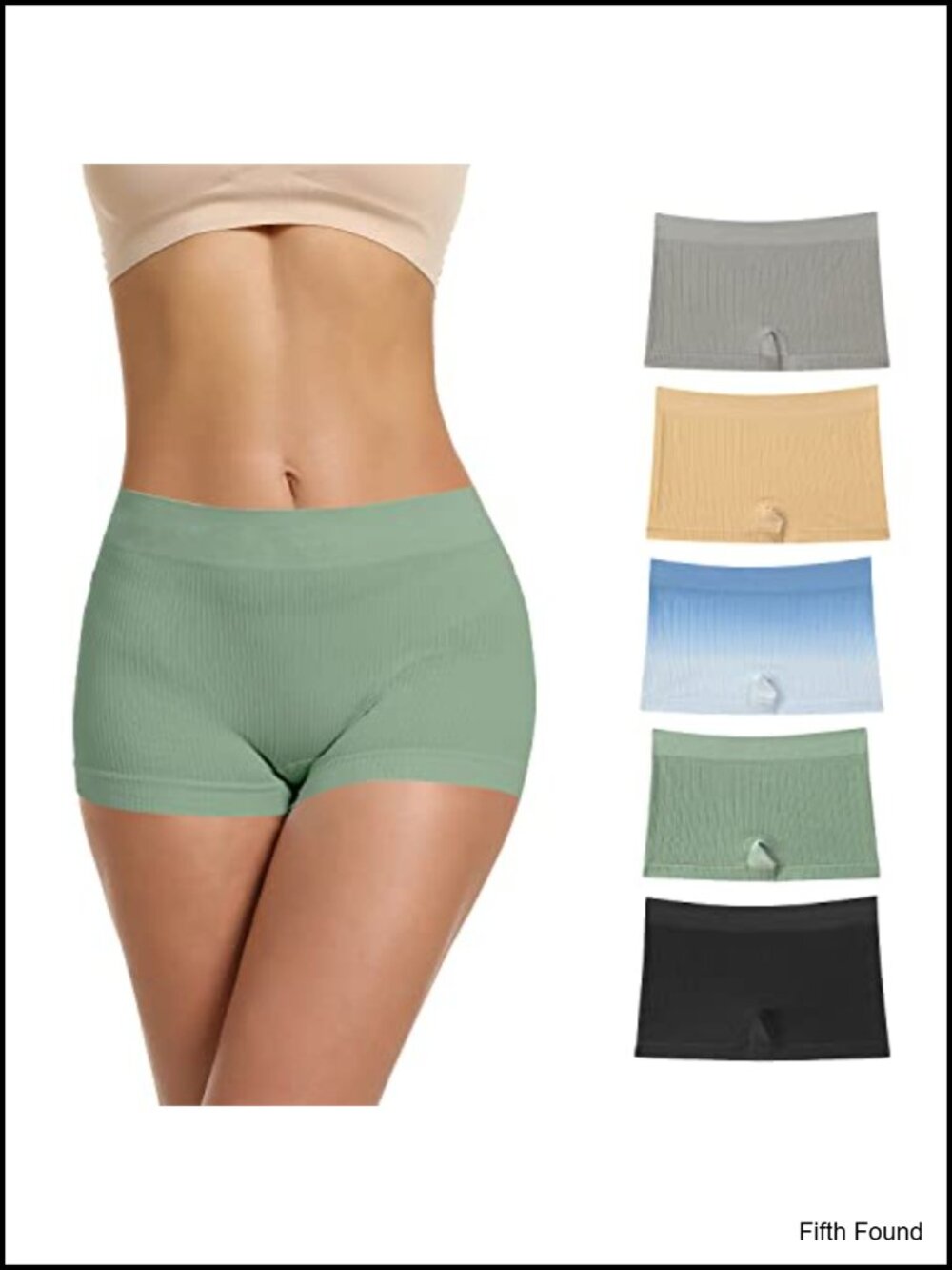 Seamless Boyshort Underwear Full Coverage Soft Stretch Boxer Briefs 5 Pack